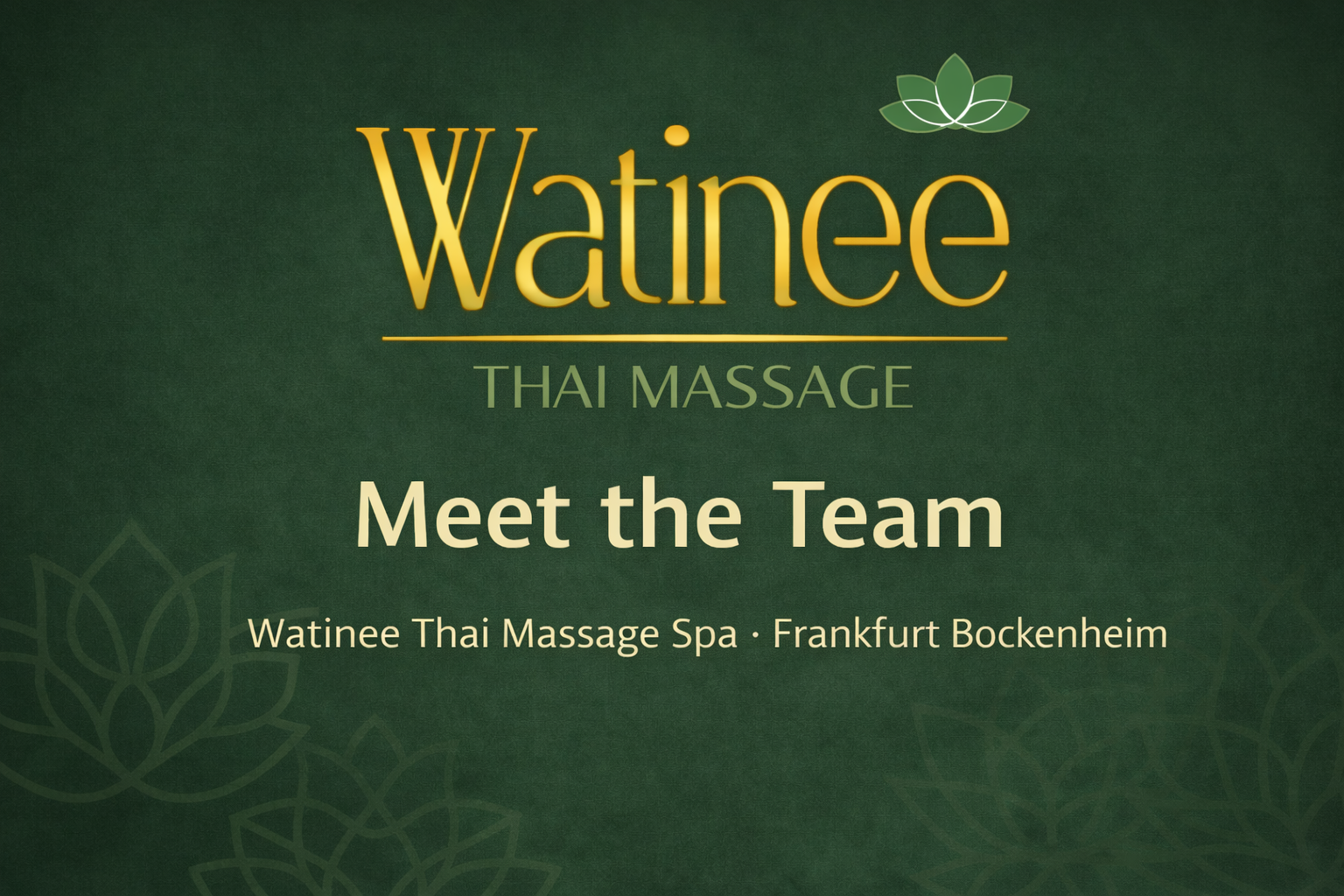 Meet the Team at Watinee Thai Massage Spa